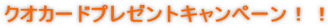 �N�I�J�[�h�v���[���g�L�����y�[���I�I
